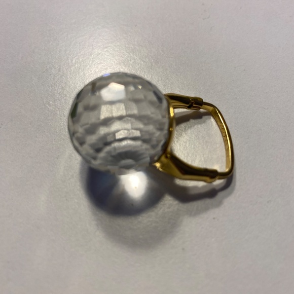 Vintage Vendome Prism Crystal Ball Ring Adjustable Pat 2961855 - Picture 4 of 12